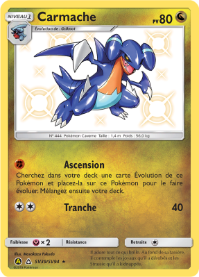 Carte Pokémon Carmache SV39/SV94 Ultra Rare Destinées Occultes