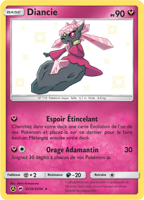 Carte Pokémon Diancie SV36/SV94 Ultra Rare Destinées Occultes