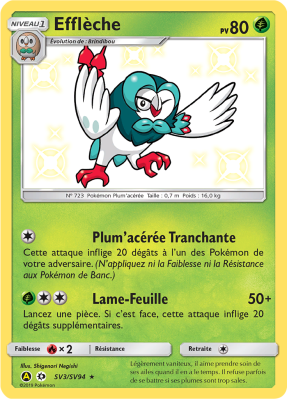 Carte Pokémon Efflèche SV3/SV94 Ultra Rare Destinées Occultes