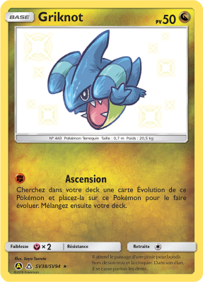 Carte Pokémon Griknot SV38/SV94 Ultra Rare Destinées Occultes