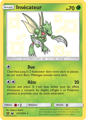 Carte Pokémon Insécateur SV1/SV94 Ultra Rare Destinées Occultes
