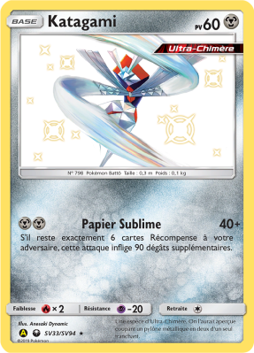 Carte Pokémon Katagami SV33/SV94 Ultra Rare Destinées Occultes