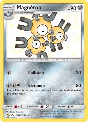 Carte Pokémon Magnéton SV28/SV94 Ultra Rare Destinées Occultes