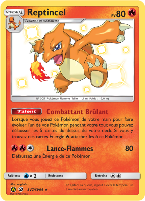 Carte Pokémon Reptincel SV7/SV94 Ultra Rare Destinées Occultes