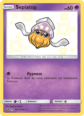 Carte Pokémon Sepiatop SV17/SV94 Ultra Rare Destinées Occultes