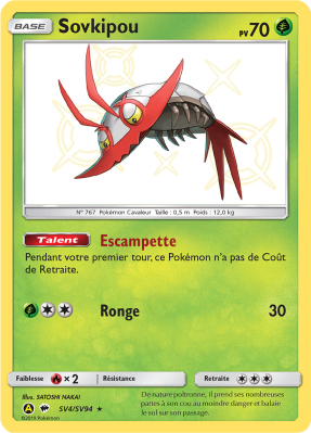 Carte Pokémon Sovkipou SV4/SV94 Ultra Rare Destinées Occultes