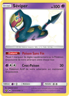 Carte Pokémon Séviper SV15/SV94 Ultra Rare Destinées Occultes