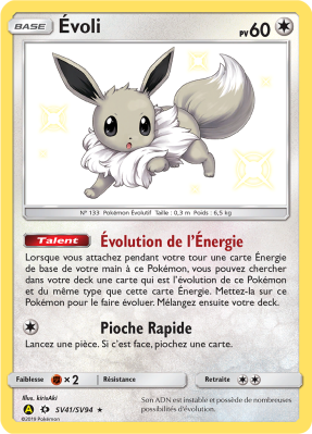 Carte Pokémon Évoli SV41/SV94 Ultra Rare Destinées Occultes