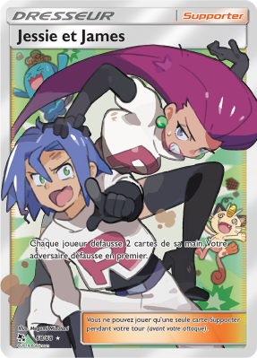 Carte Pokémon Jessie et James 68/68 Ultra Rare Destinées Occultes