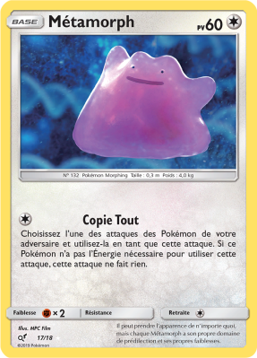 Carte Pokémon Métamorph 17/18 Ultra Rare Détective Pikachu (JCC)