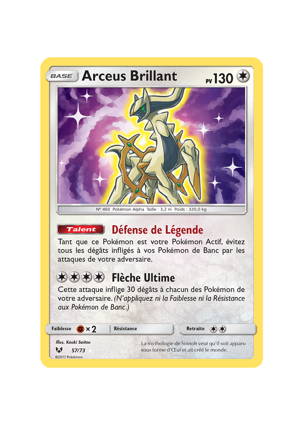 Carte Pokmon Arceus Brillant 57/73 Ultra Rare Lgendes Brillantes Carte Pokmon Arceus Brillant 57/73 Ultra Rare Lgendes Brillantes