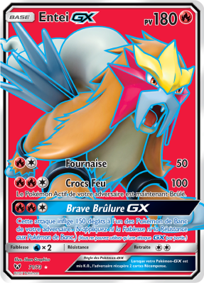 Carte Pokémon Entei-GX 71/73 Ultra Rare Légendes Brillantes