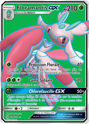Carte Pokémon Floramantis-GX 138/149 Ultra Rare Soleil et Lune (JCC)