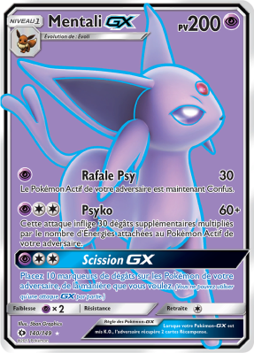 Carte Pokémon Mentali-GX 140/149 Ultra Rare Soleil et Lune (JCC)