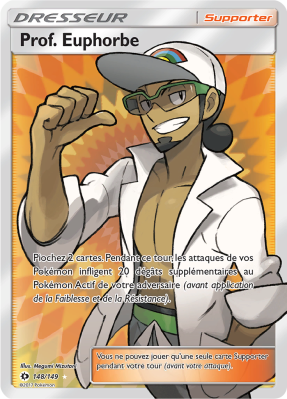 Carte Pokémon Prof. Euphorbe 148/149 Ultra Rare Soleil et Lune (JCC)