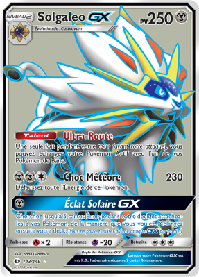 Carte Pokémon Solgaleo-GX 143/149 Ultra Rare Soleil et Lune (JCC)