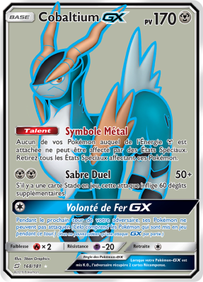 Carte Pokémon Cobaltium-GX 168/181 Ultra Rare Duo de Choc