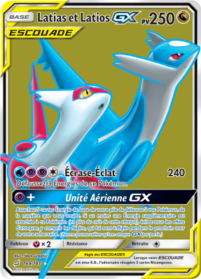 Carte Pokémon Latias et Latios-GX 169/181 Ultra Rare Duo de Choc