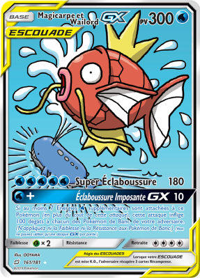 Carte Pokémon Magicarpe et Wailord-GX 161/181 Ultra Rare Duo de Choc