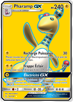 Carte Pokémon Pharamp-GX 163/181 Ultra Rare Duo de Choc