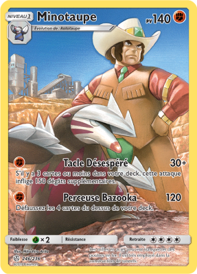 Carte Pokémon Minotaupe 246/236 Ultra Rare Éclipse Cosmique