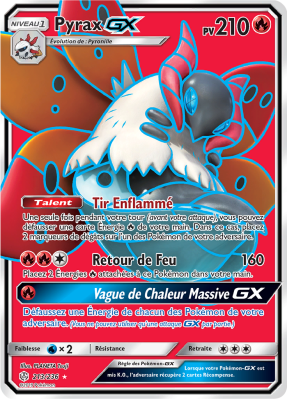 Carte Pokémon Pyrax-GX 213/236 Ultra Rare Éclipse Cosmique