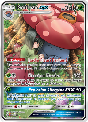 Carte Pokémon Rafflesia-GX 211/236 Ultra Rare Éclipse Cosmique