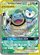 Carte Pokémon Tortank et Tiplouf-GX 215/236 Ultra Rare Éclipse Cosmique