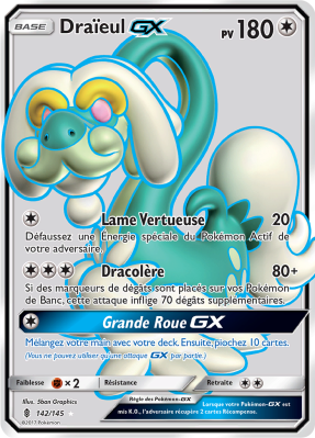 Carte Pokémon Draïeul-GX 142/145 Ultra Rare Gardiens Ascendants