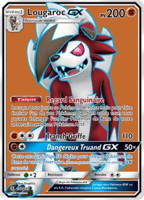 Carte Pokémon Lougaroc-GX 138/145 Ultra Rare Gardiens Ascendants