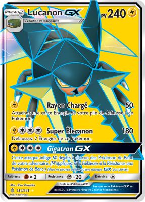 Carte Pokémon Lucanon-GX 134/145 Ultra Rare Gardiens Ascendants