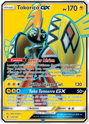 Carte Pokémon Tokorico-GX 135/145 Ultra Rare Gardiens Ascendants