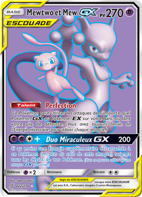 Carte Pokémon Mewtwo et Mew-GX 222/236 Ultra Rare Harmonie des Esprits