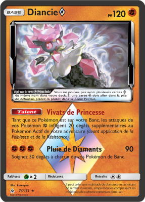 Carte Pokémon Diancie ◇ 74/131 Ultra Rare Lumière Interdite