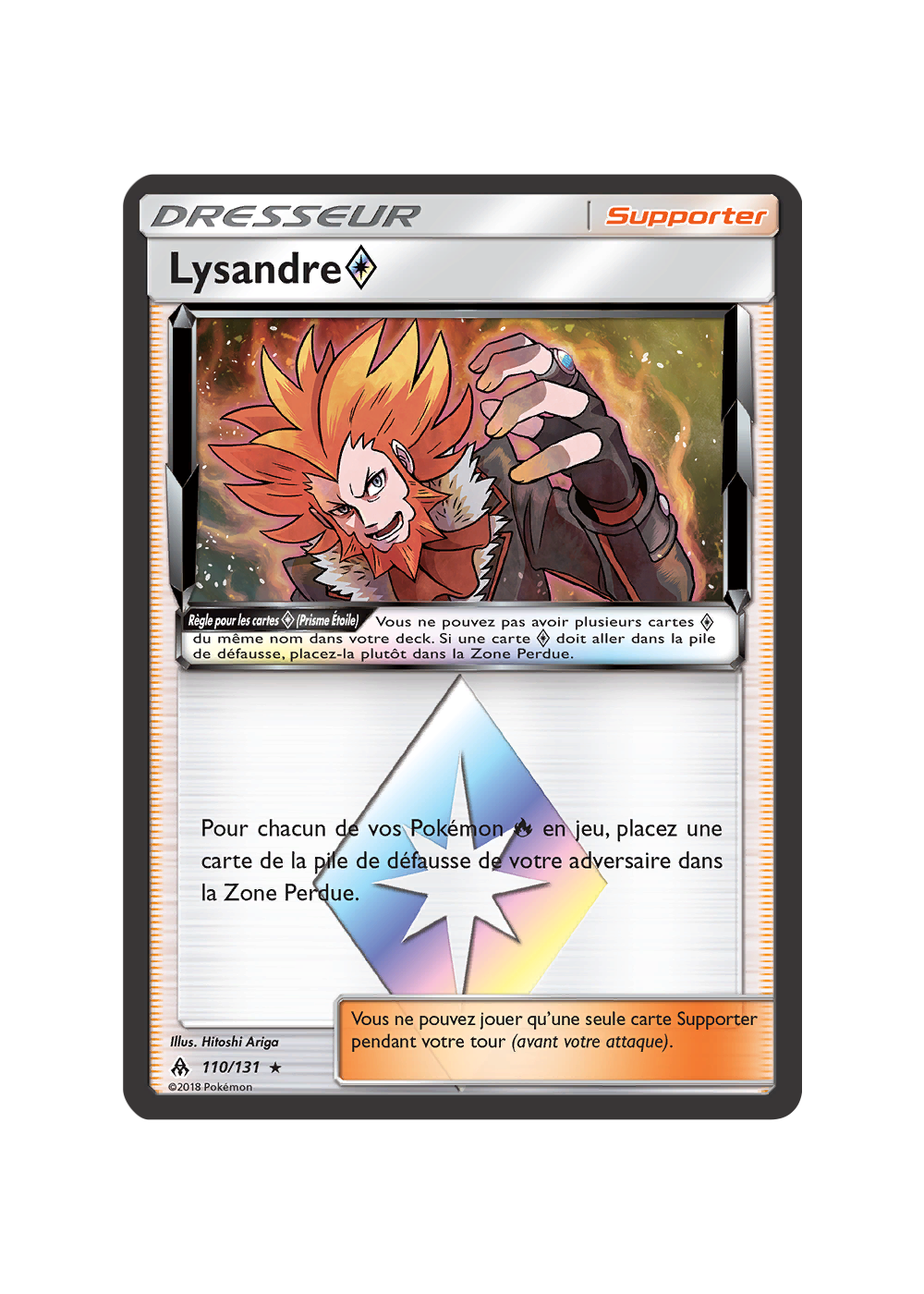 Carte Pokmon Lysandre  110/131 Ultra Rare Lumire Interdite