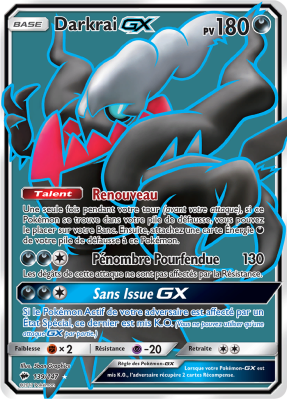 Carte Pokémon Darkrai-GX 139/147 Ultra Rare Ombres Ardentes