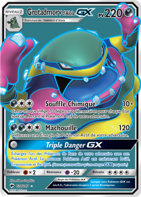 Carte Pokémon Grotadmorv d'Alola-GX 138/147 Ultra Rare Ombres Ardentes