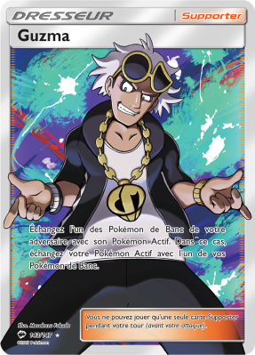 Carte Pokémon Guzma 143/147 Ultra Rare Ombres Ardentes