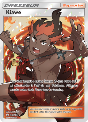 Carte Pokémon Kiawe 144/147 Ultra Rare Ombres Ardentes