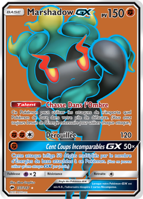 Carte Pokémon Marshadow-GX 137/147 Ultra Rare Ombres Ardentes