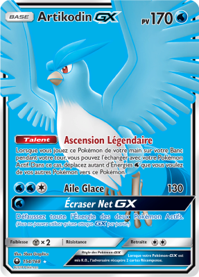 Carte Pokémon Artikodin-GX 154/168 Ultra Rare Tempête Céleste