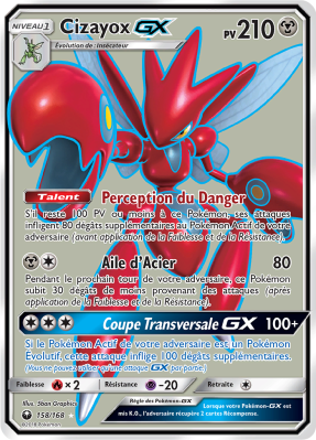 Carte Pokémon Cizayox-GX 158/168 Ultra Rare Tempête Céleste