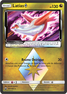 Carte Pokémon Latias ◇ 107/168 Ultra Rare Tempête Céleste