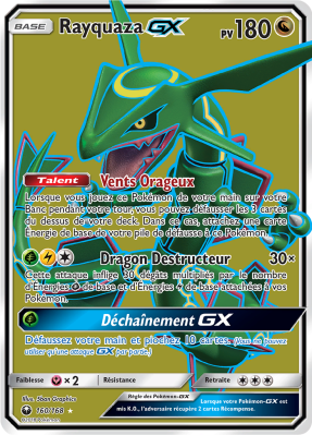 Carte Pokémon Rayquaza-GX 160/168 Ultra Rare Tempête Céleste