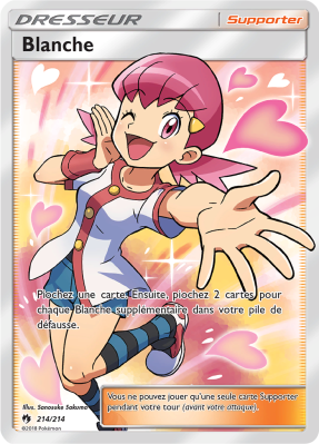 Carte Pokémon Blanche 214/214 Ultra Rare Tonnerre Perdu
