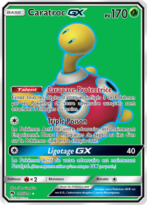 Carte Pokémon Caratroc-GX 195/214 Ultra Rare Tonnerre Perdu
