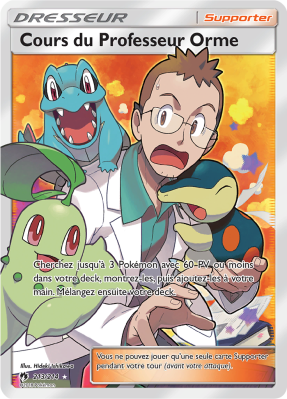 Carte Pokémon Cours du Professeur Orme 213/214 Ultra Rare Tonnerre Perdu