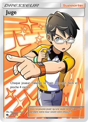 Carte Pokémon Juge 209/214 Ultra Rare Tonnerre Perdu