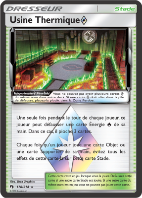 Carte Pokémon Usine Thermique ◇ 178/214 Ultra Rare Tonnerre Perdu