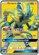 Carte Pokémon Zeraora-GX 201/214 Ultra Rare Tonnerre Perdu